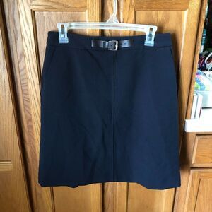 Gerard Darel Professional Academia Belted A-Line Skirt Black - 40